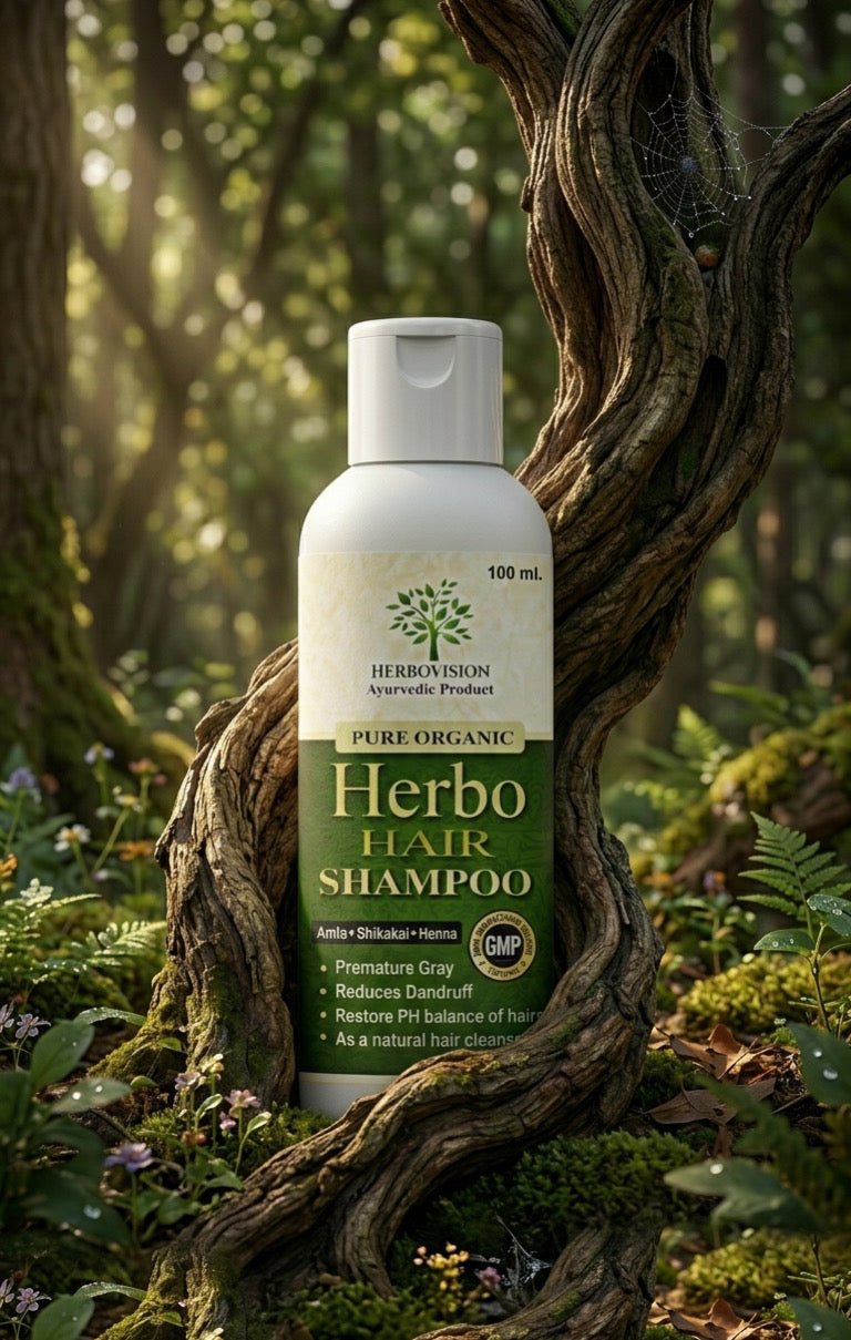 Herbovision Herbal Hair Fall Control Shampoo – Strong, Thick & Healthy Hair (100ml)